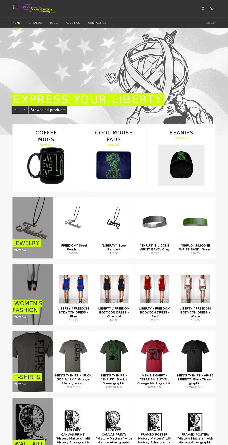 expressliberty.com shopify website screenshot