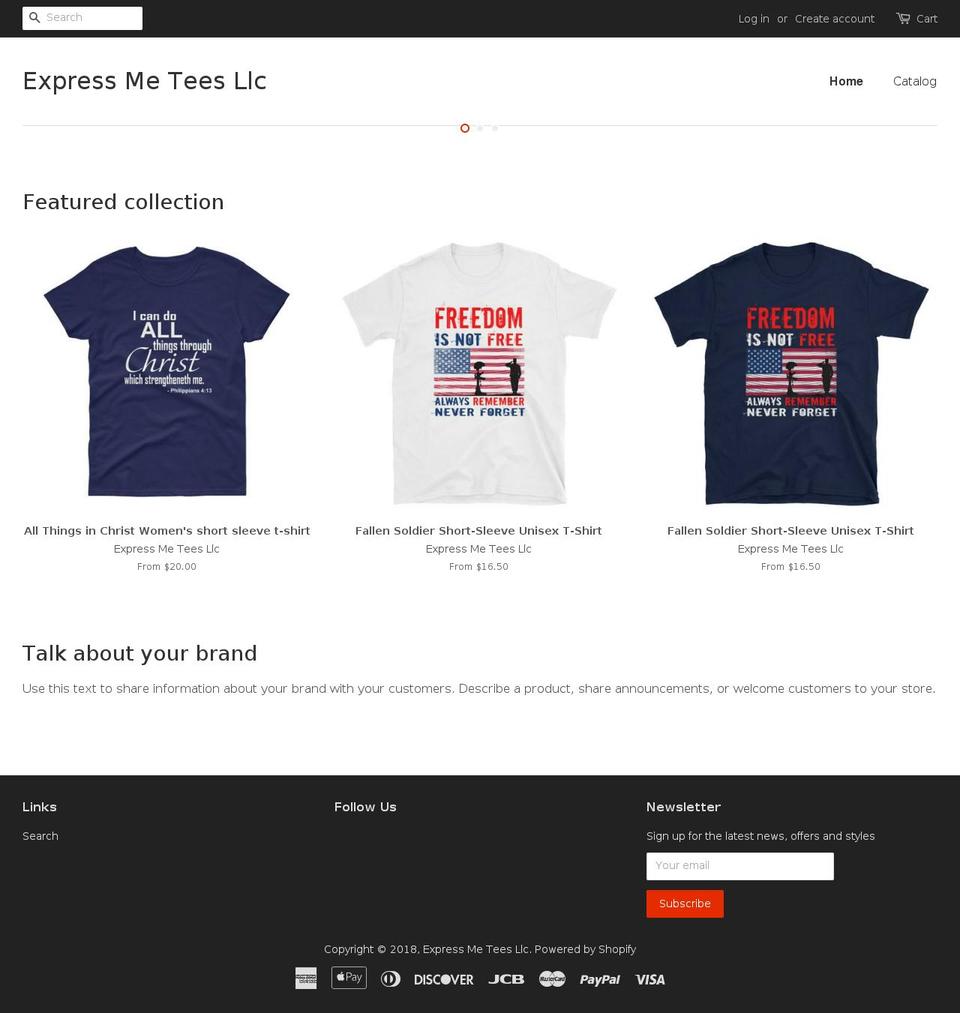 expressmeteesllc.com — Shopify storefront screenshot