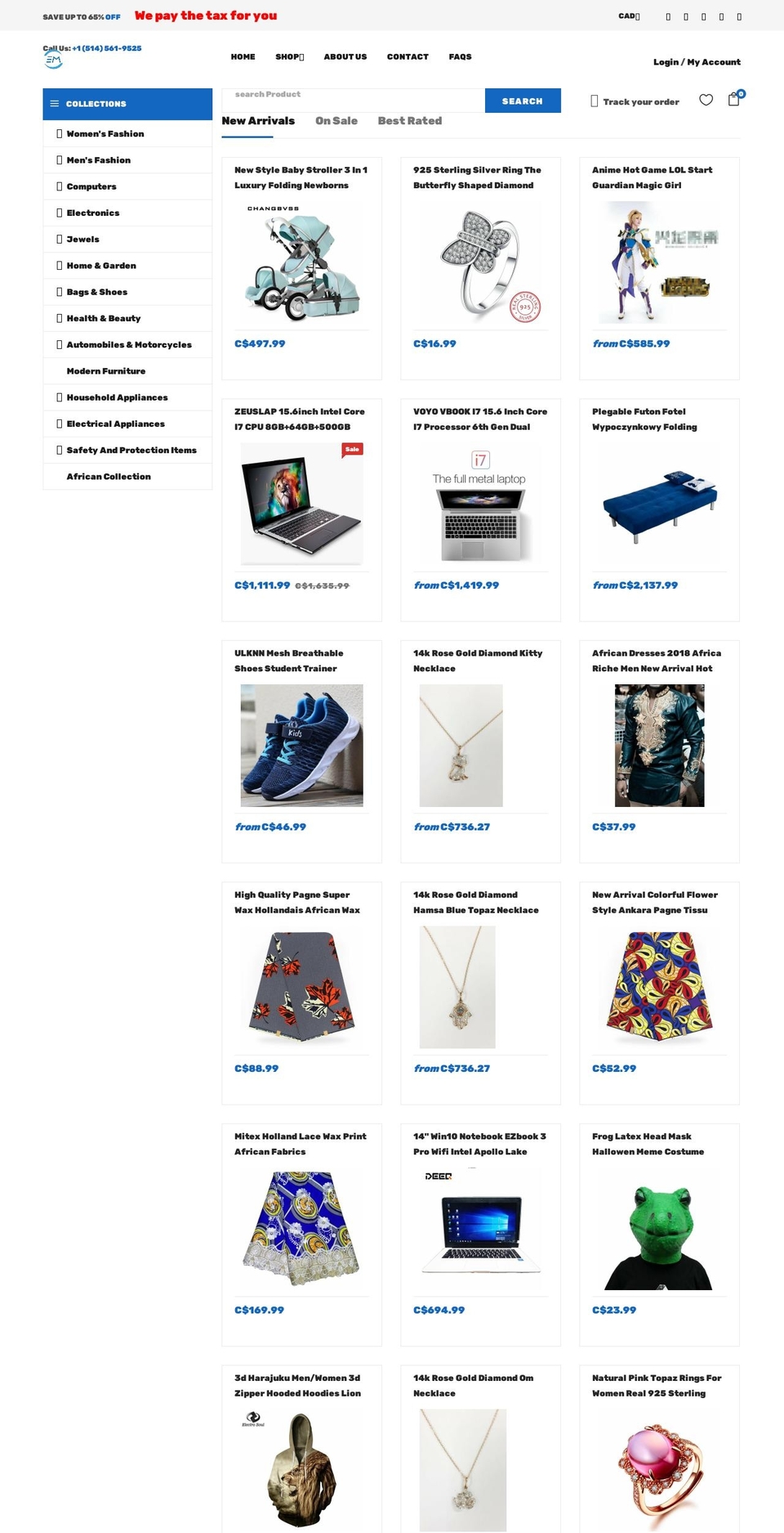 expressmonde.ca shopify website screenshot