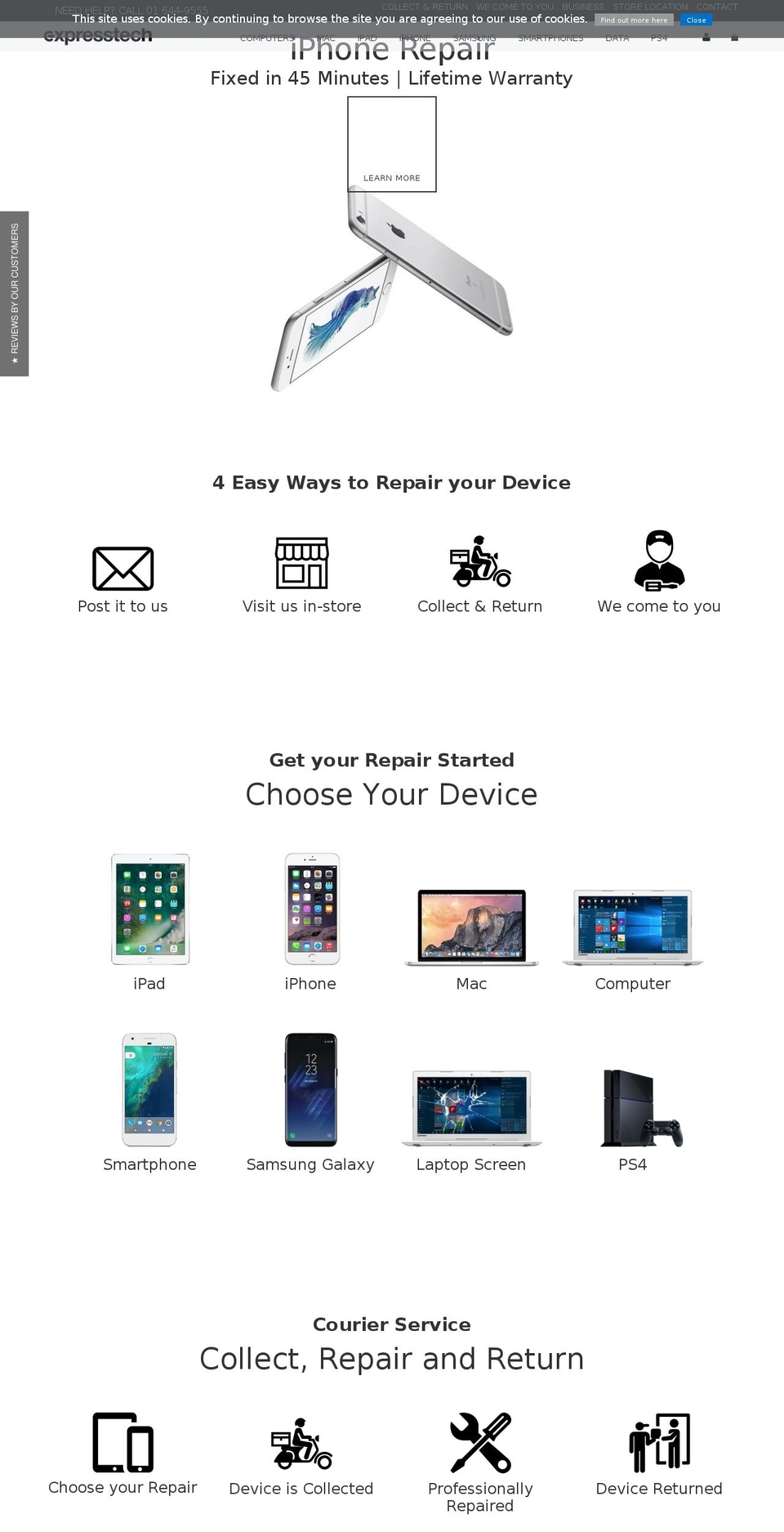 expresstech.ie shopify website screenshot