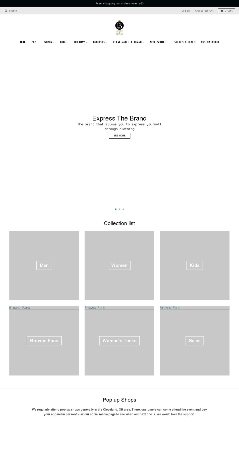 expressthebrand.com shopify website screenshot