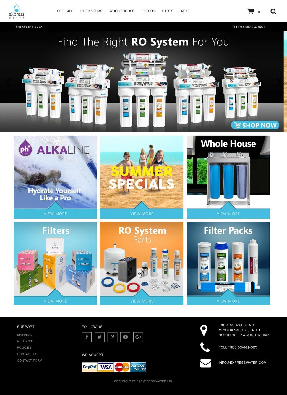 expresswater.discount shopify website screenshot