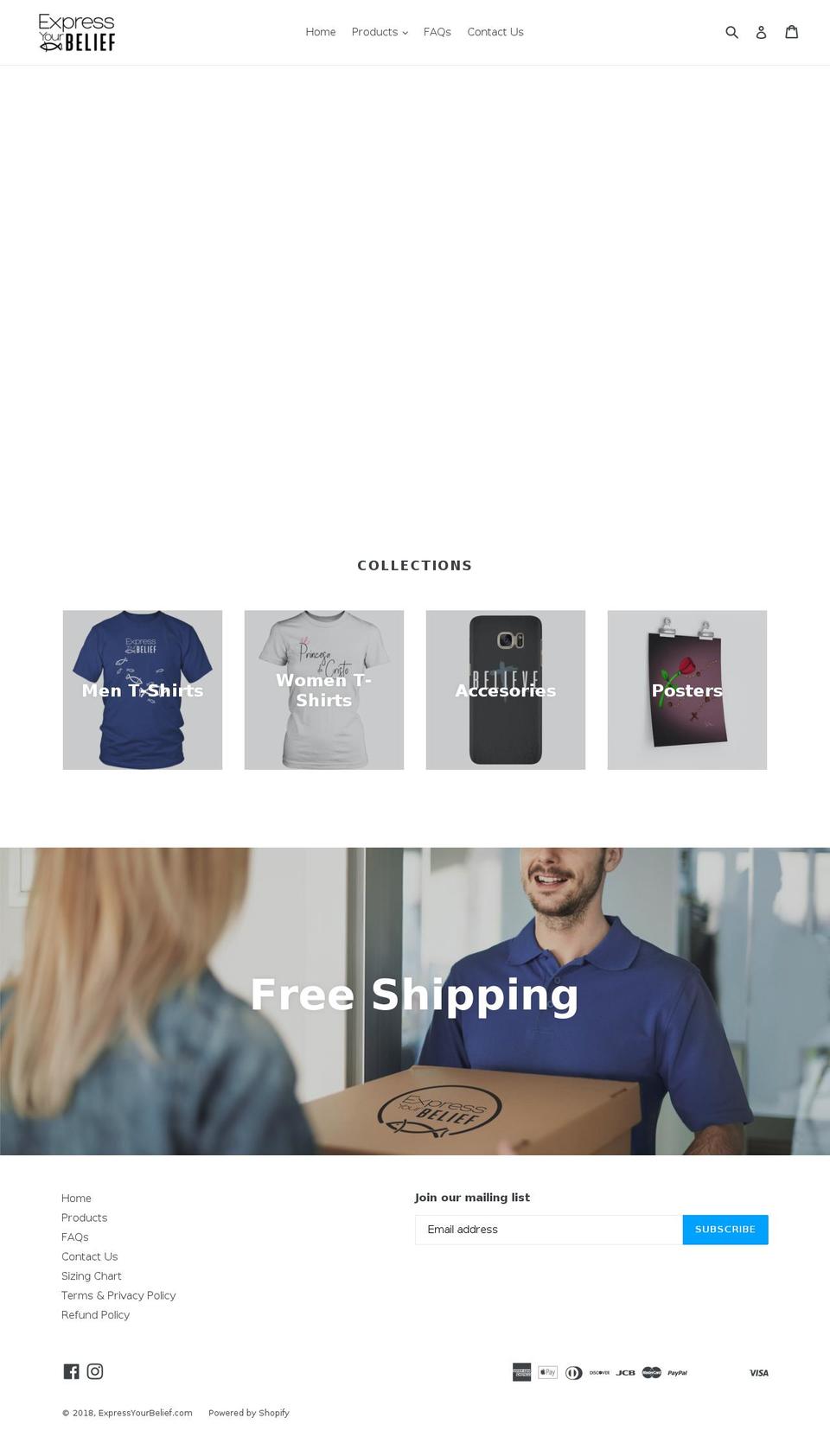expressyourbelief.com shopify website screenshot