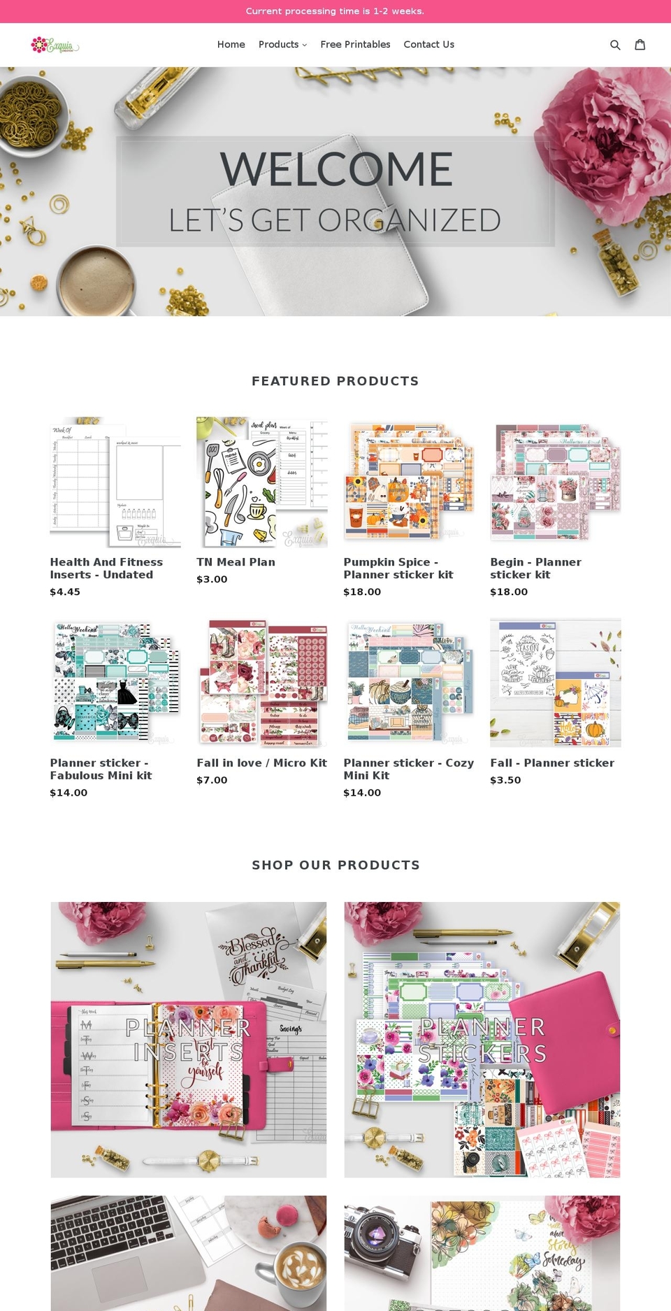 exquiscreation.com — Shopify storefront screenshot
