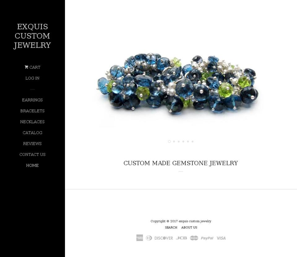 exquiscustomjewelry.com shopify website screenshot