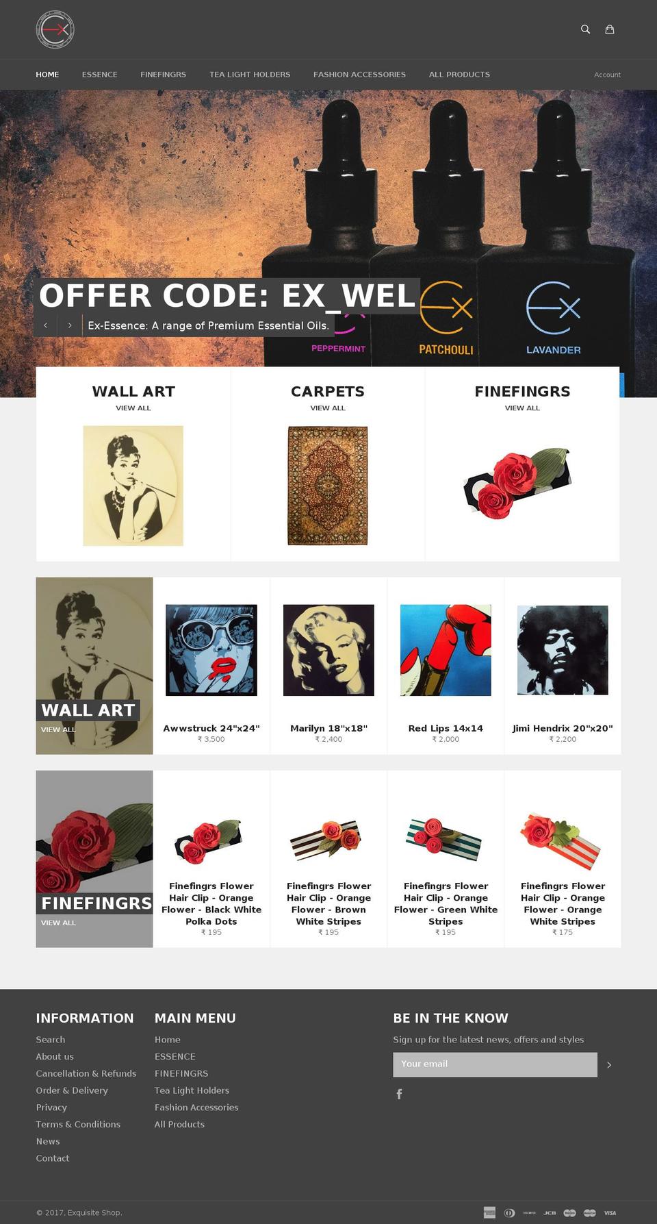 exquisite.co.in shopify website screenshot