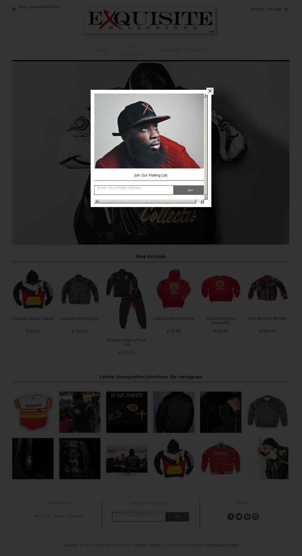 exquisitecollections.co shopify website screenshot