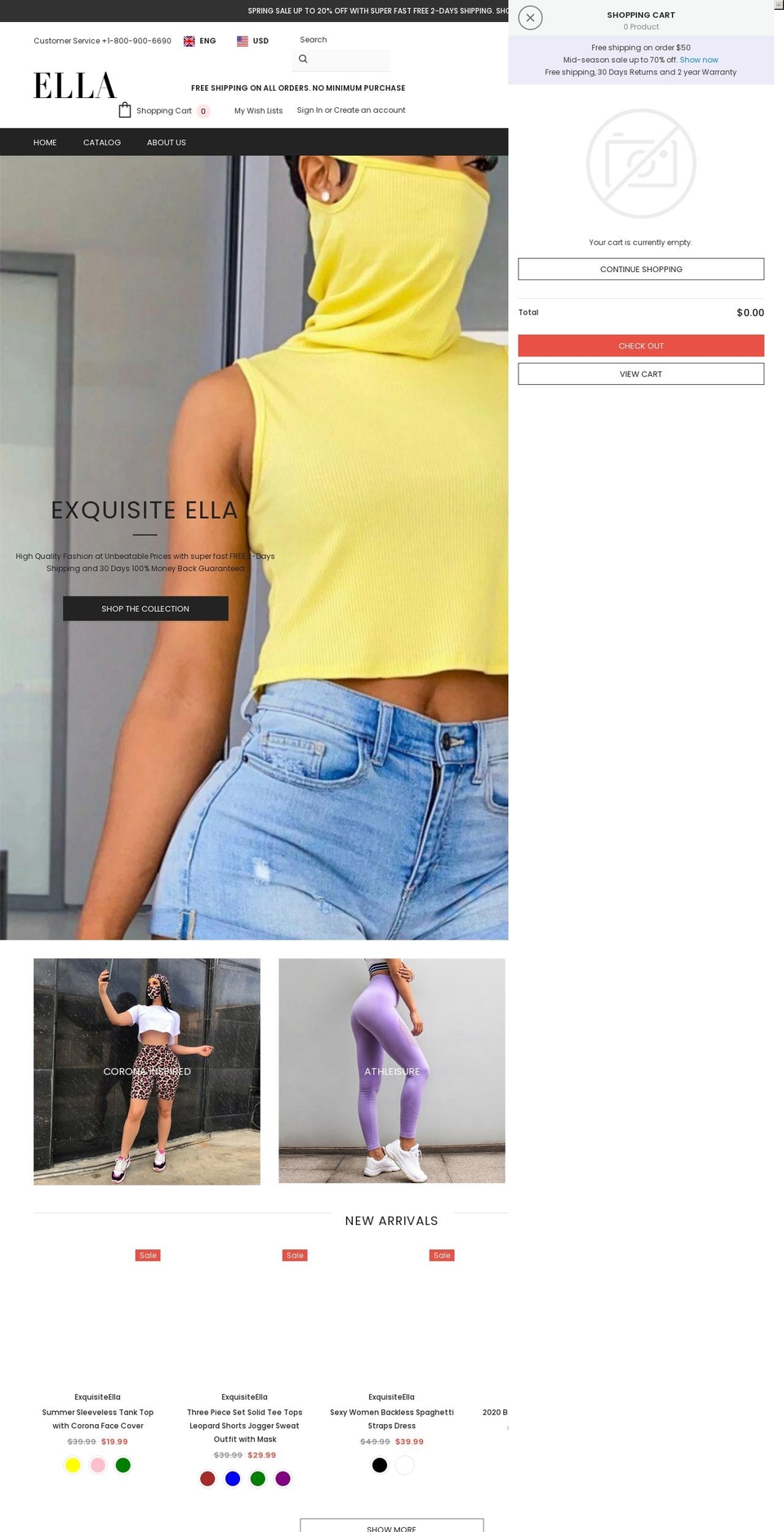 exquisiteella.com shopify website screenshot