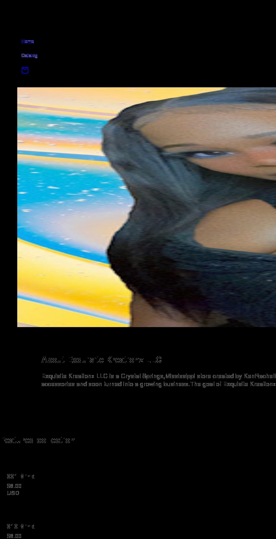 exquisitekreationz.com shopify website screenshot