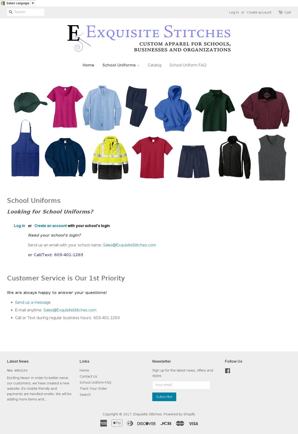 exquisitestitches.com shopify website screenshot