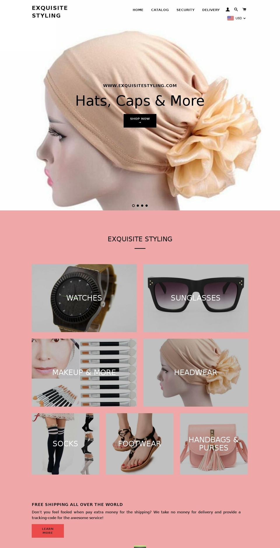 exquisitestyling.com — Shopify storefront screenshot