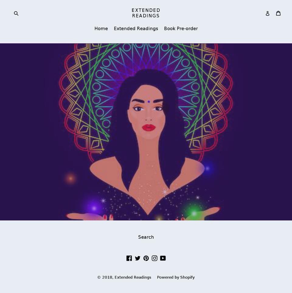 extended-readings.myshopify.com shopify website screenshot
