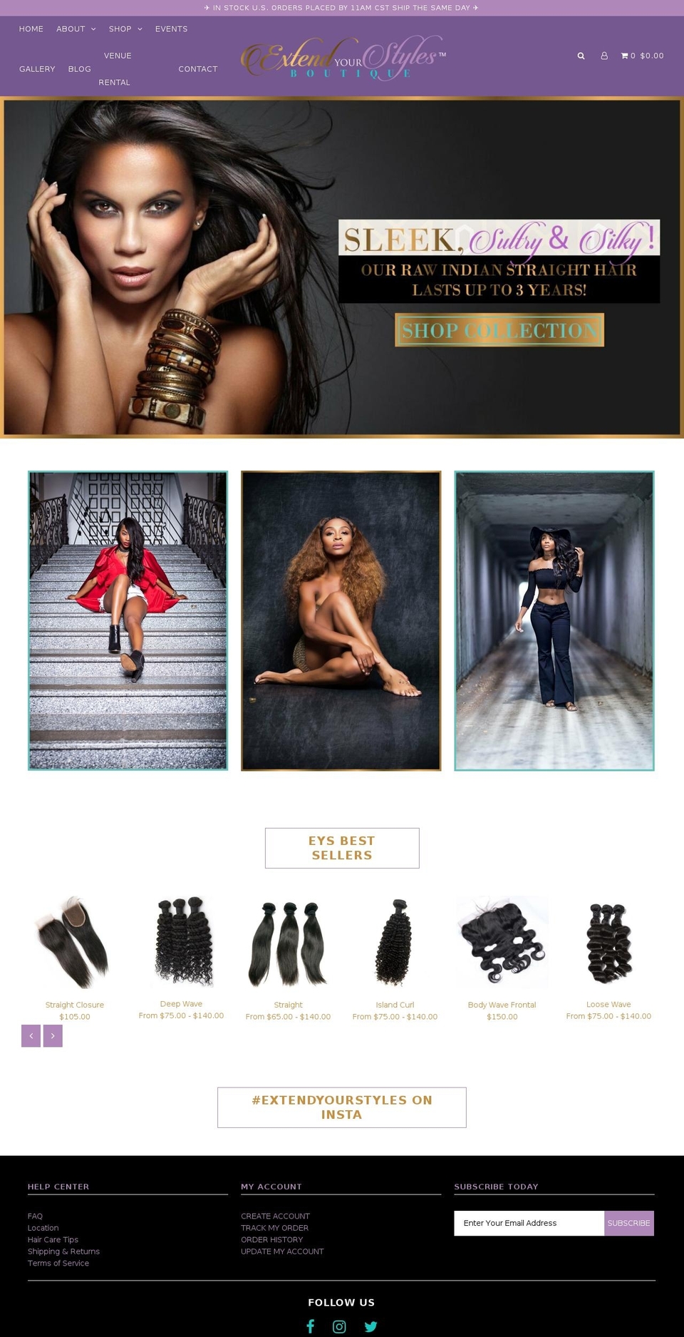 extendyourstyles.com shopify website screenshot