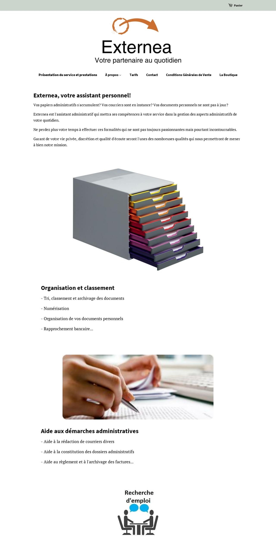externea.com shopify website screenshot