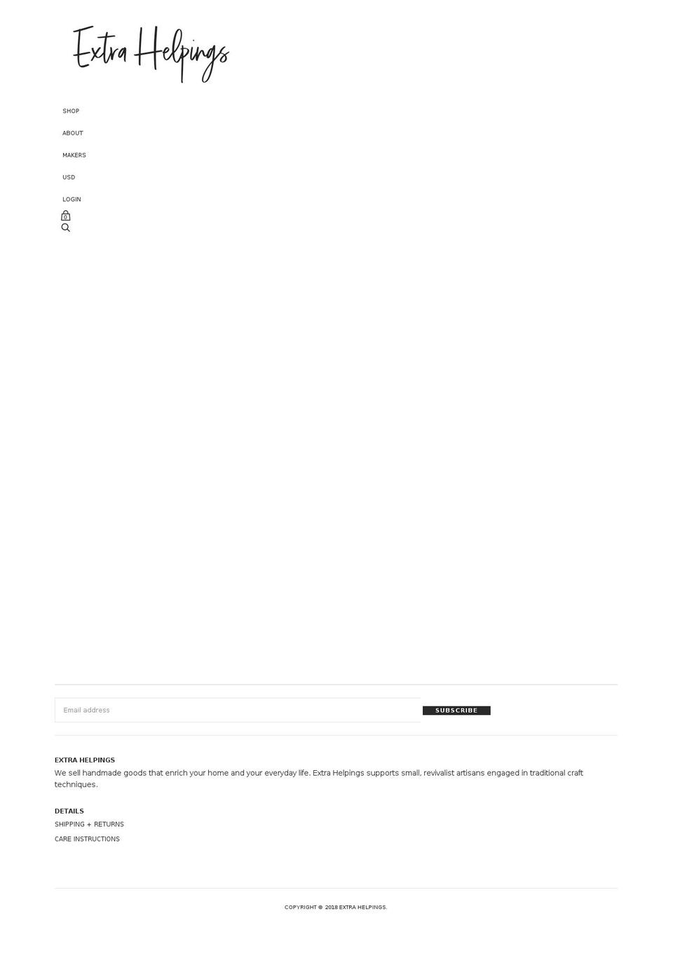 extra-helpings.com — Shopify storefront screenshot