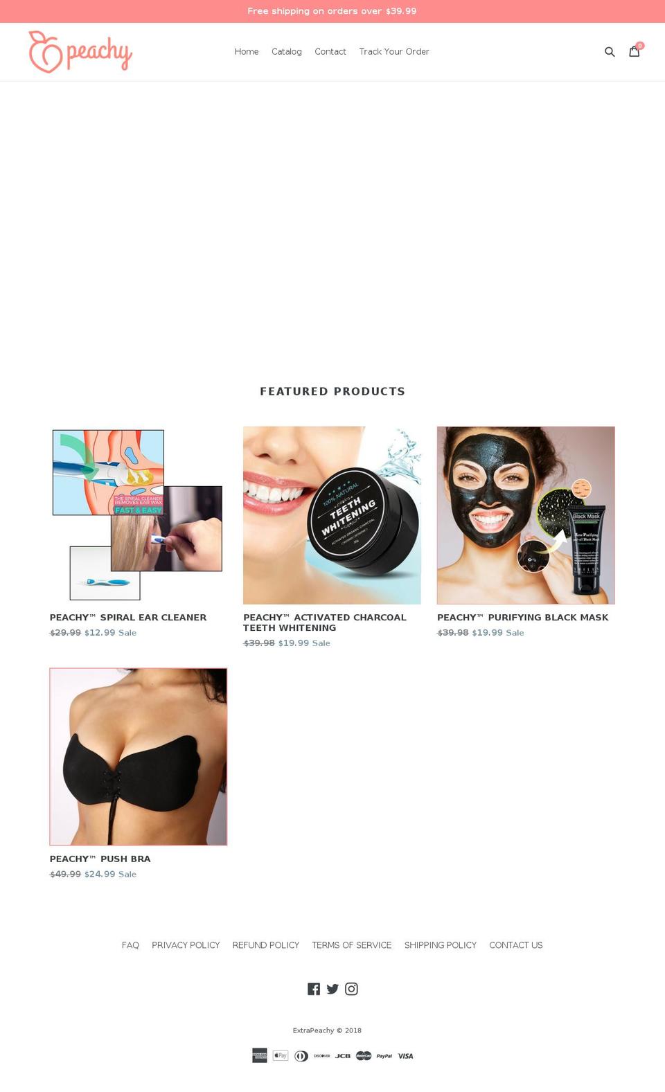 extrapeachy.com shopify website screenshot