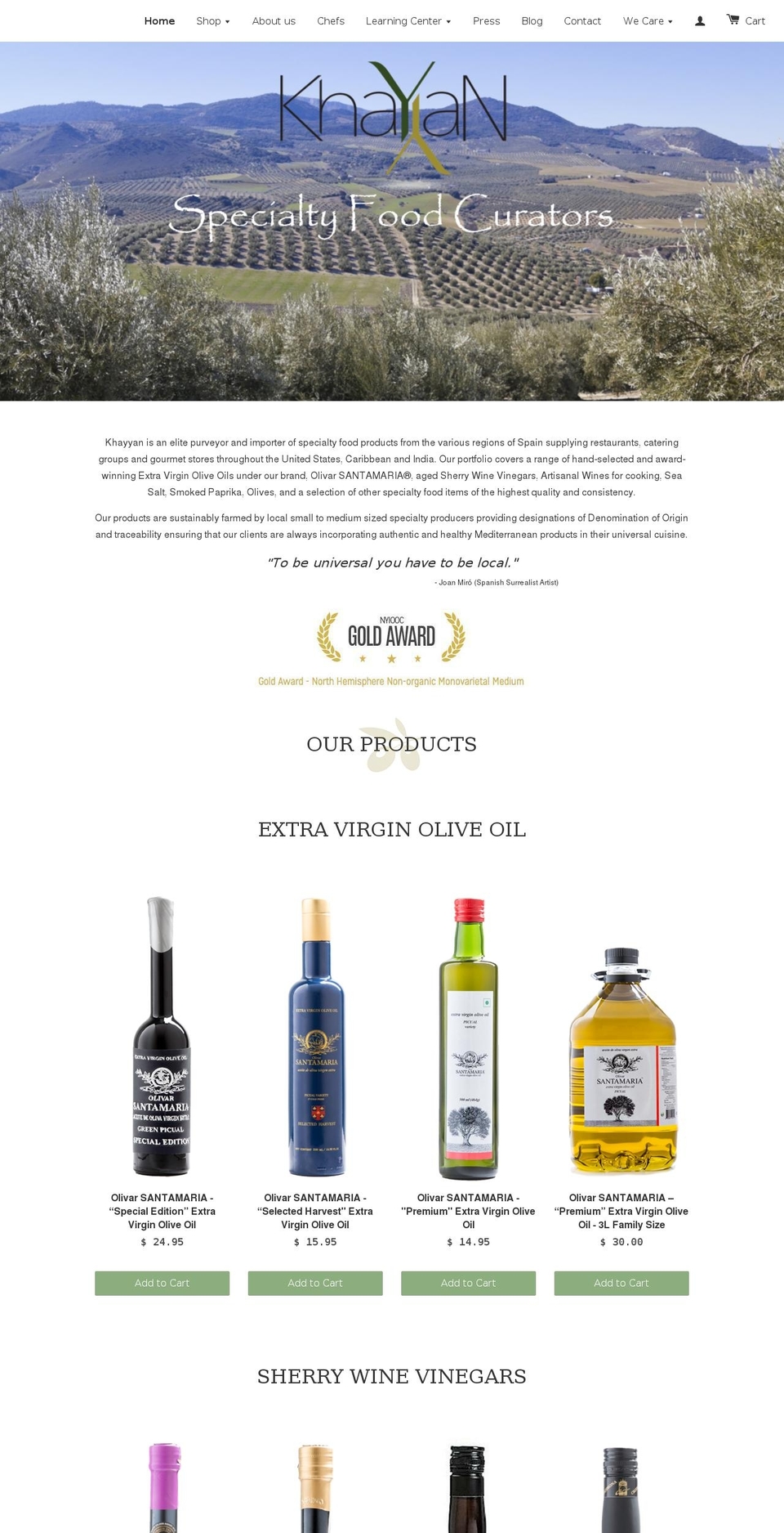 staging Khayyan Shopify Theme Shopify theme site example extravirginoliveoilnyc.com