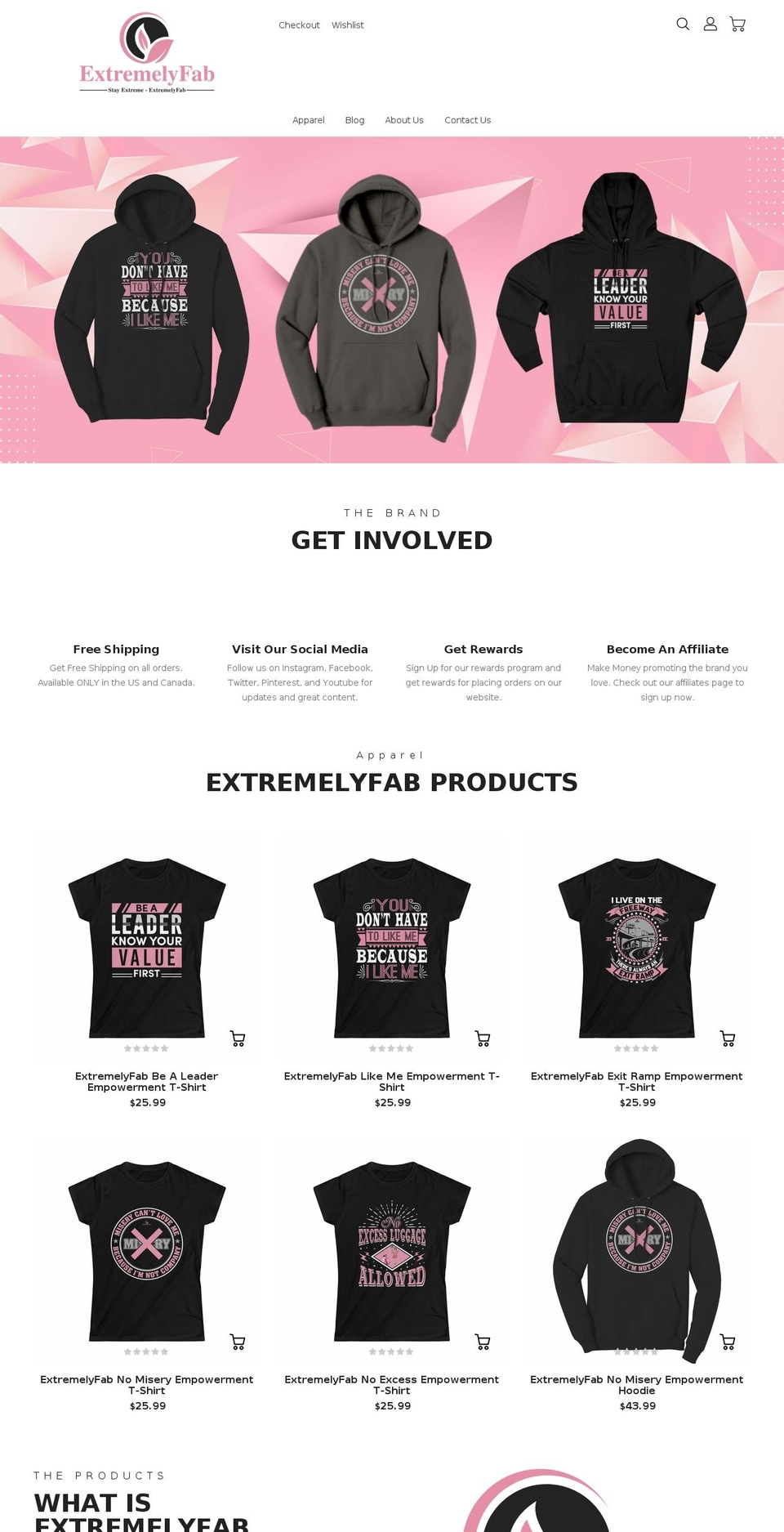 extremelyfab.com shopify website screenshot