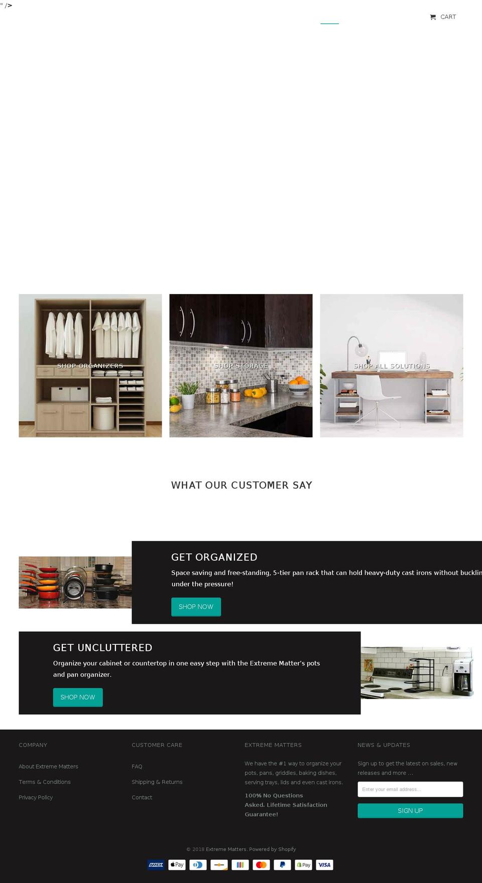 extremematters.com shopify website screenshot