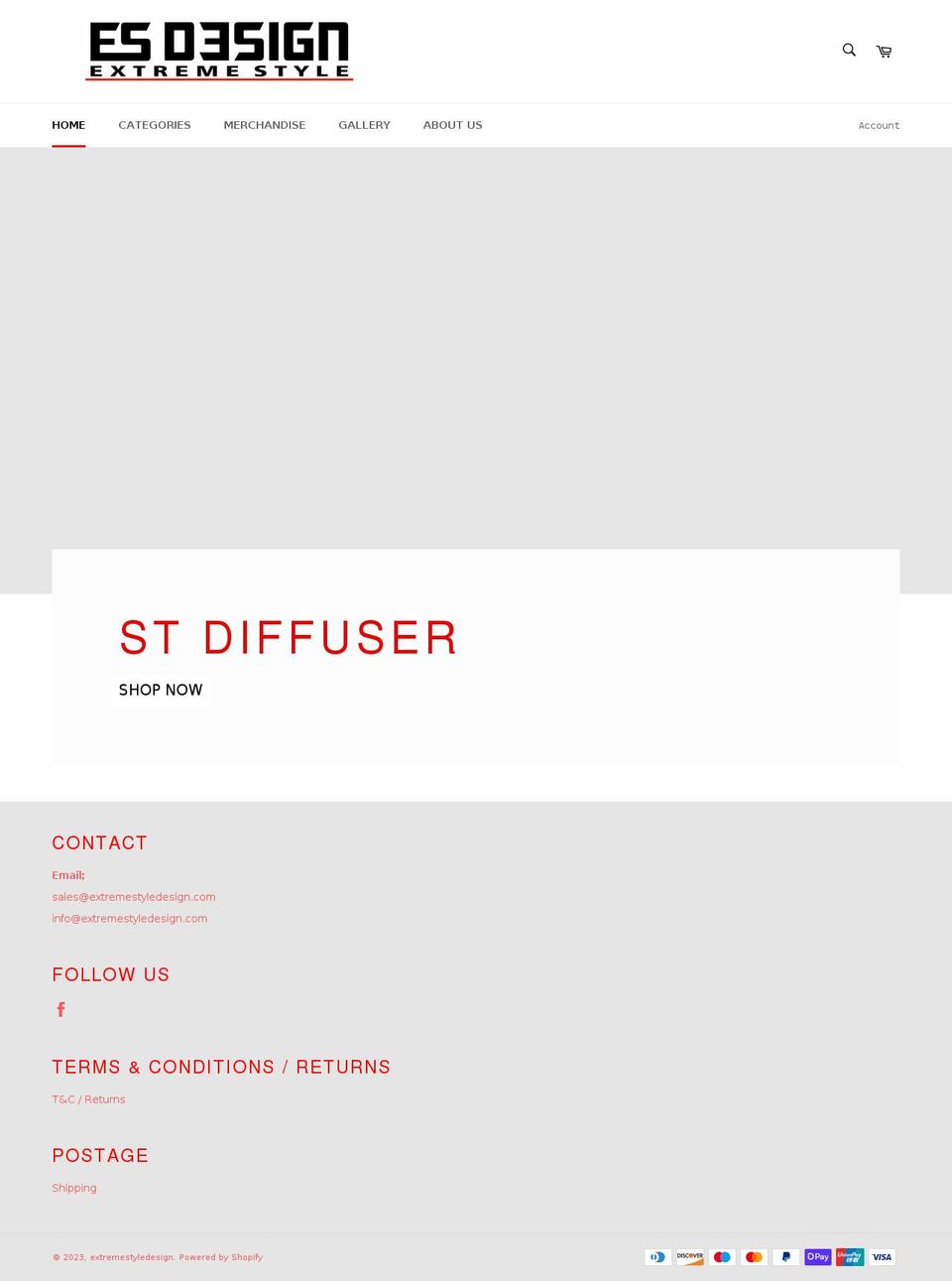 extremestyledesign.com shopify website screenshot