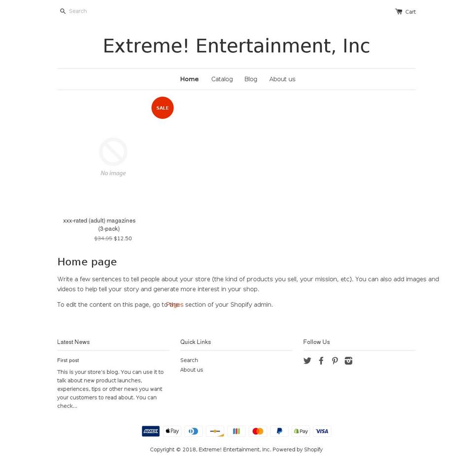 extremevideola.com shopify website screenshot