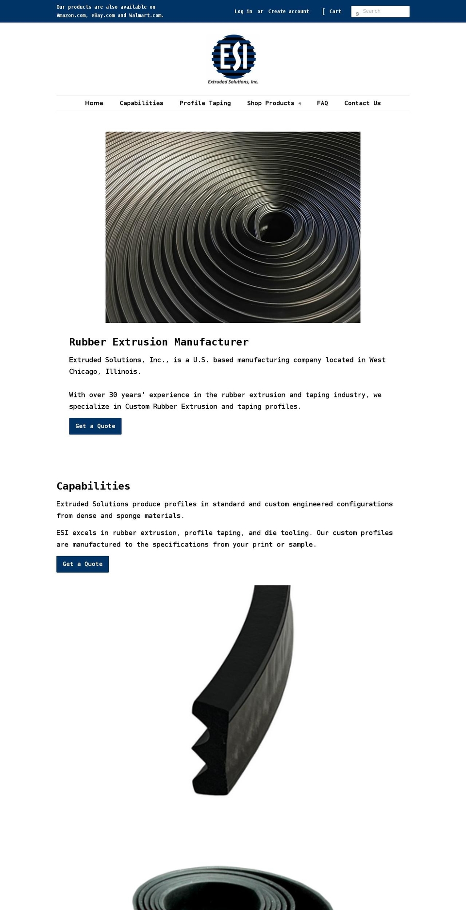 extrudedsolutions.com shopify website screenshot