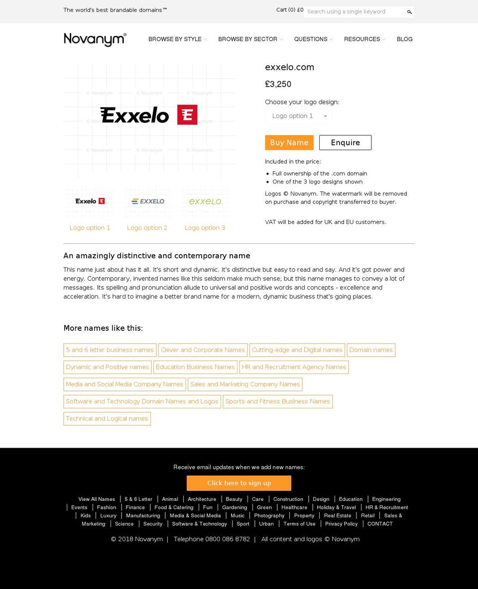 exxelo.com shopify website screenshot