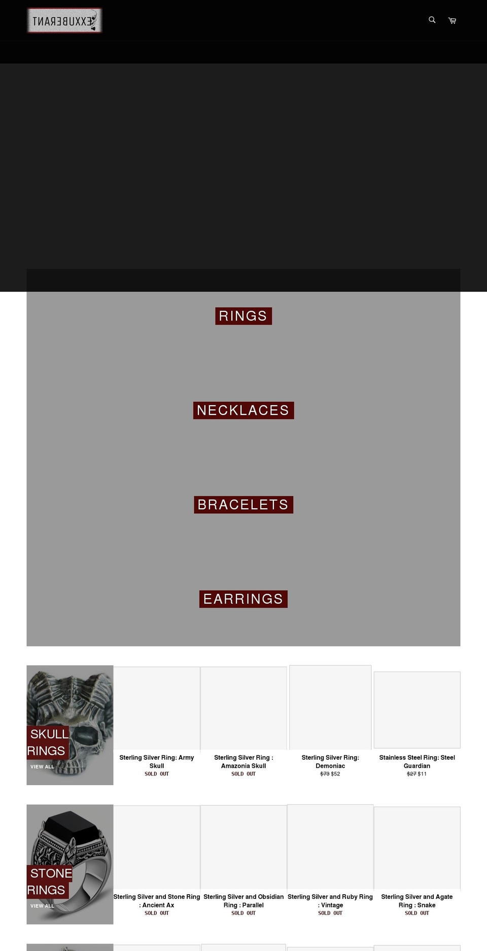 exxuberant.com shopify website screenshot