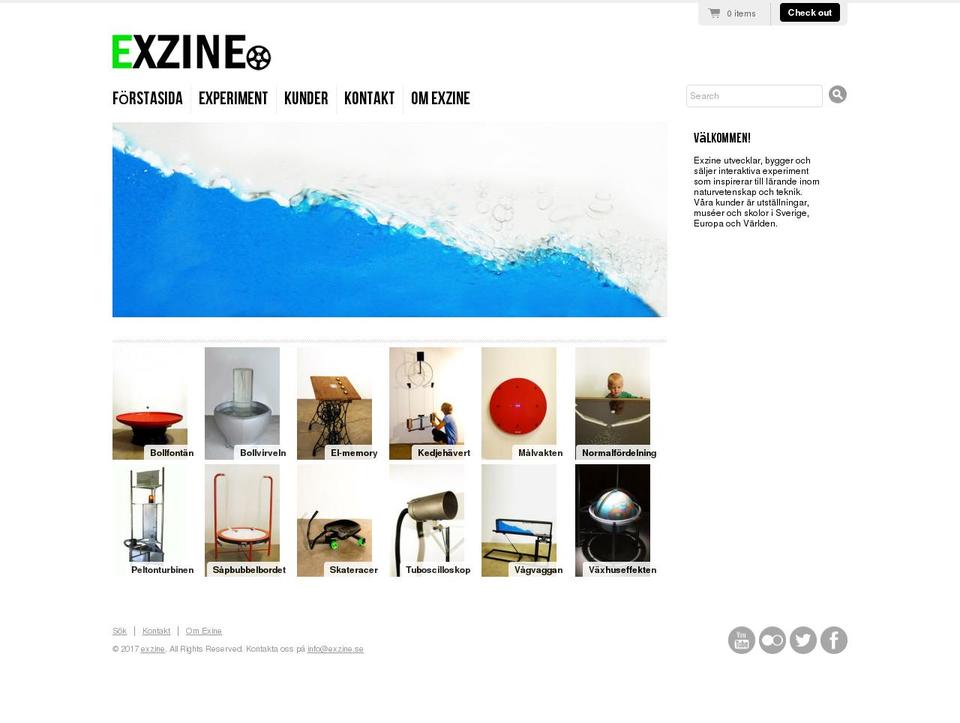 exzine.se shopify website screenshot