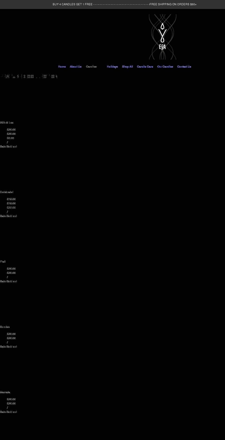 eyacandle.com shopify website screenshot