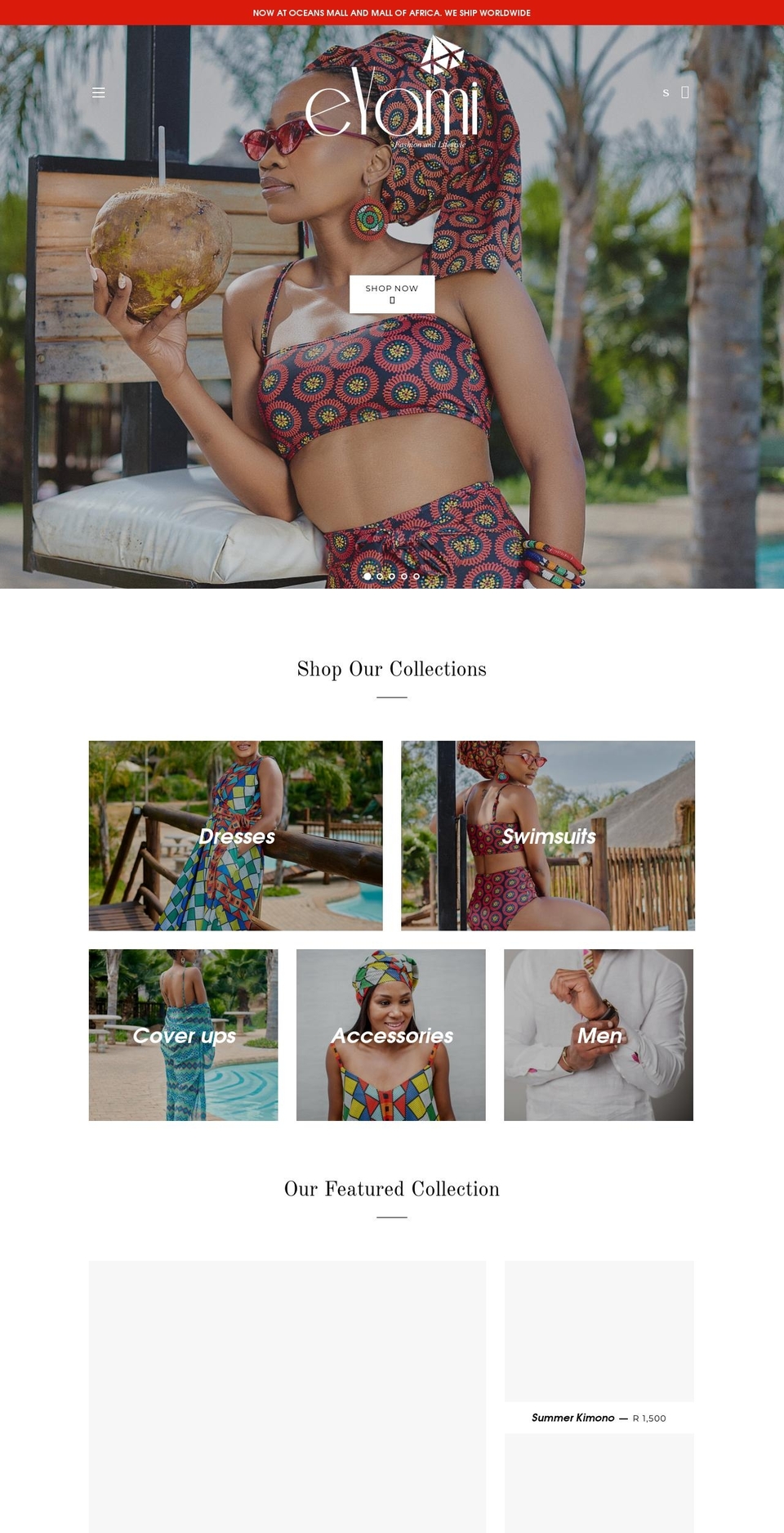 eyamilifestyle.com shopify website screenshot