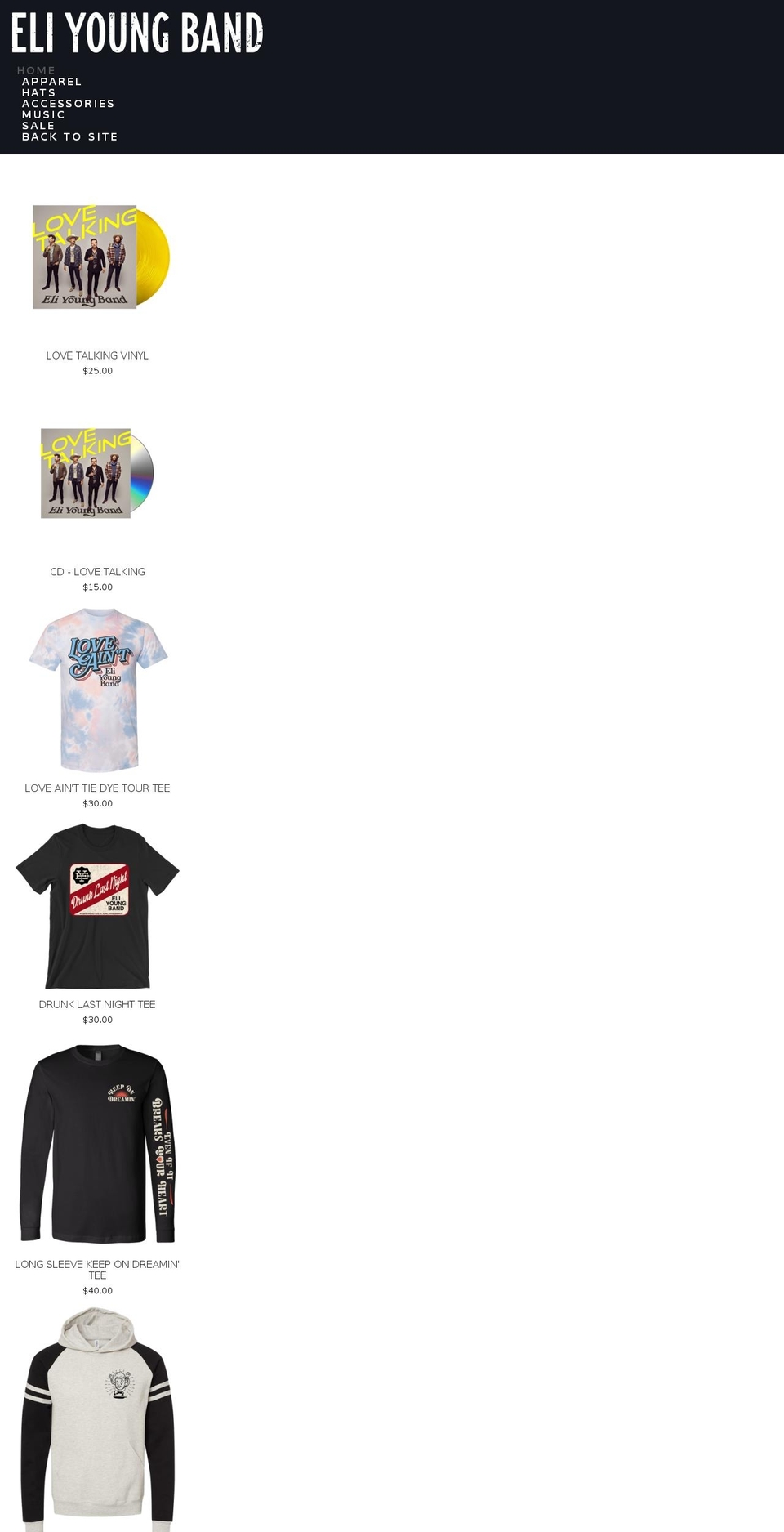 musiccity Shopify theme site example eybmerch.com
