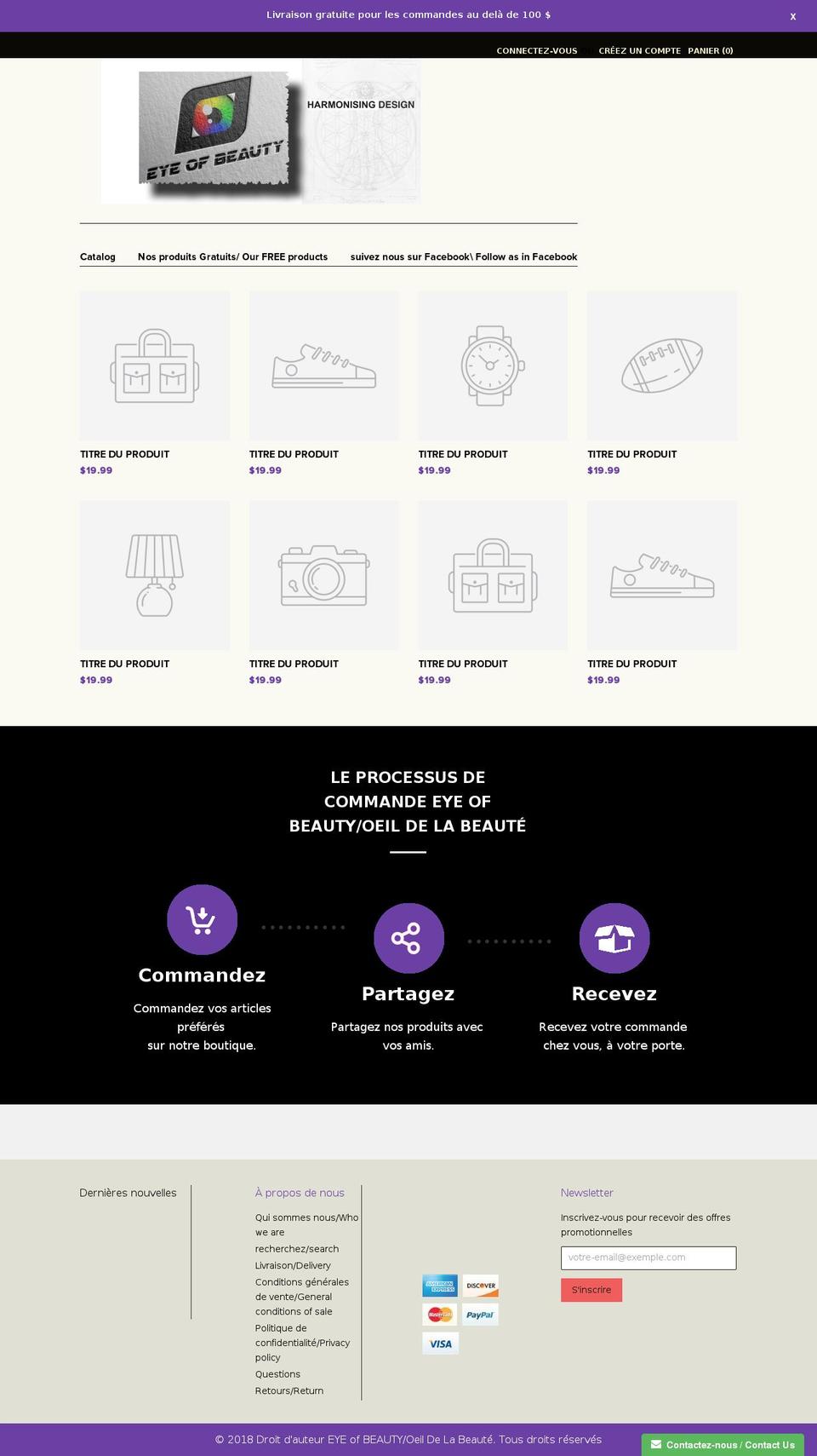 eye-of-beauty.com — Shopify storefront screenshot