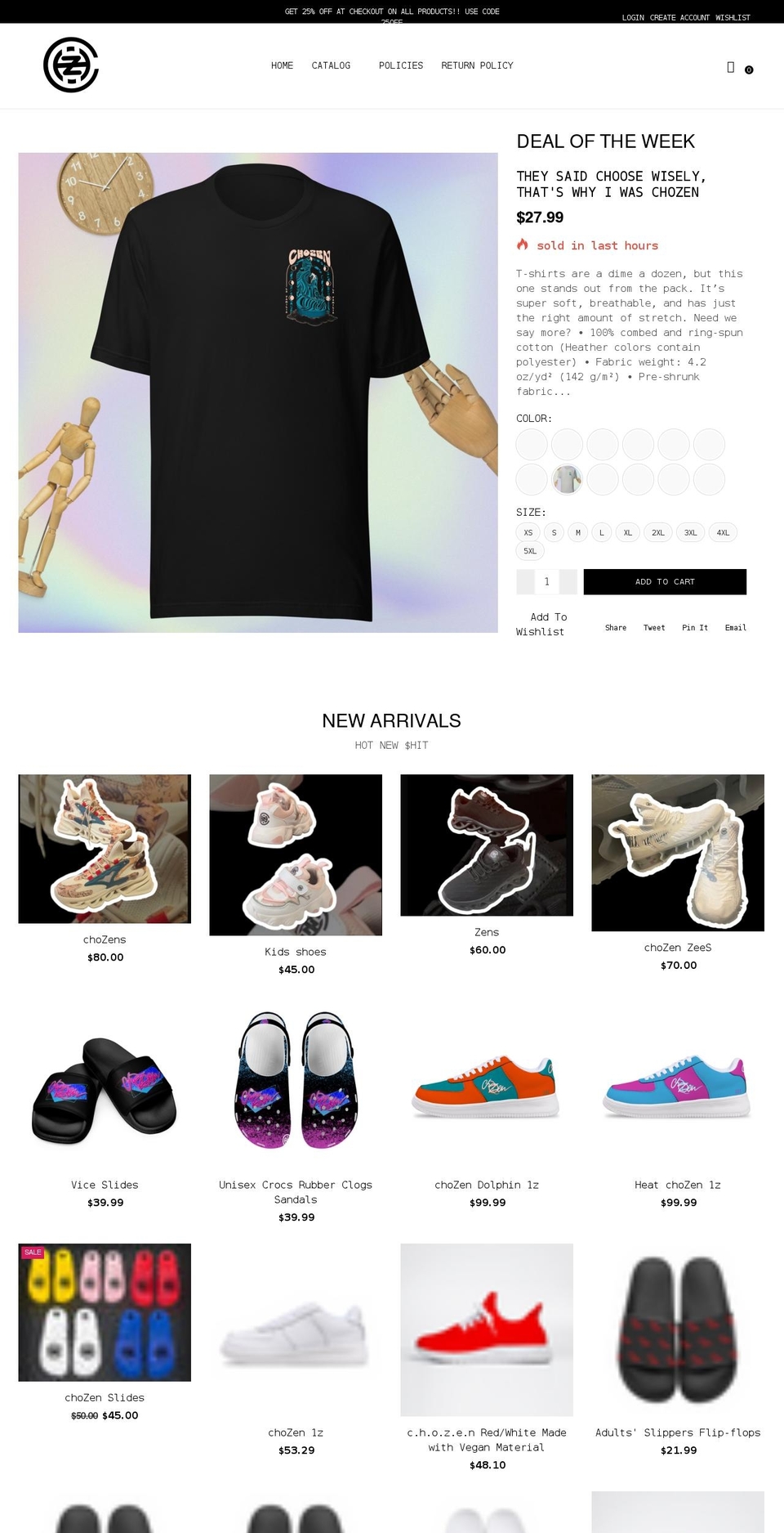 eyeamchozen.com shopify website screenshot