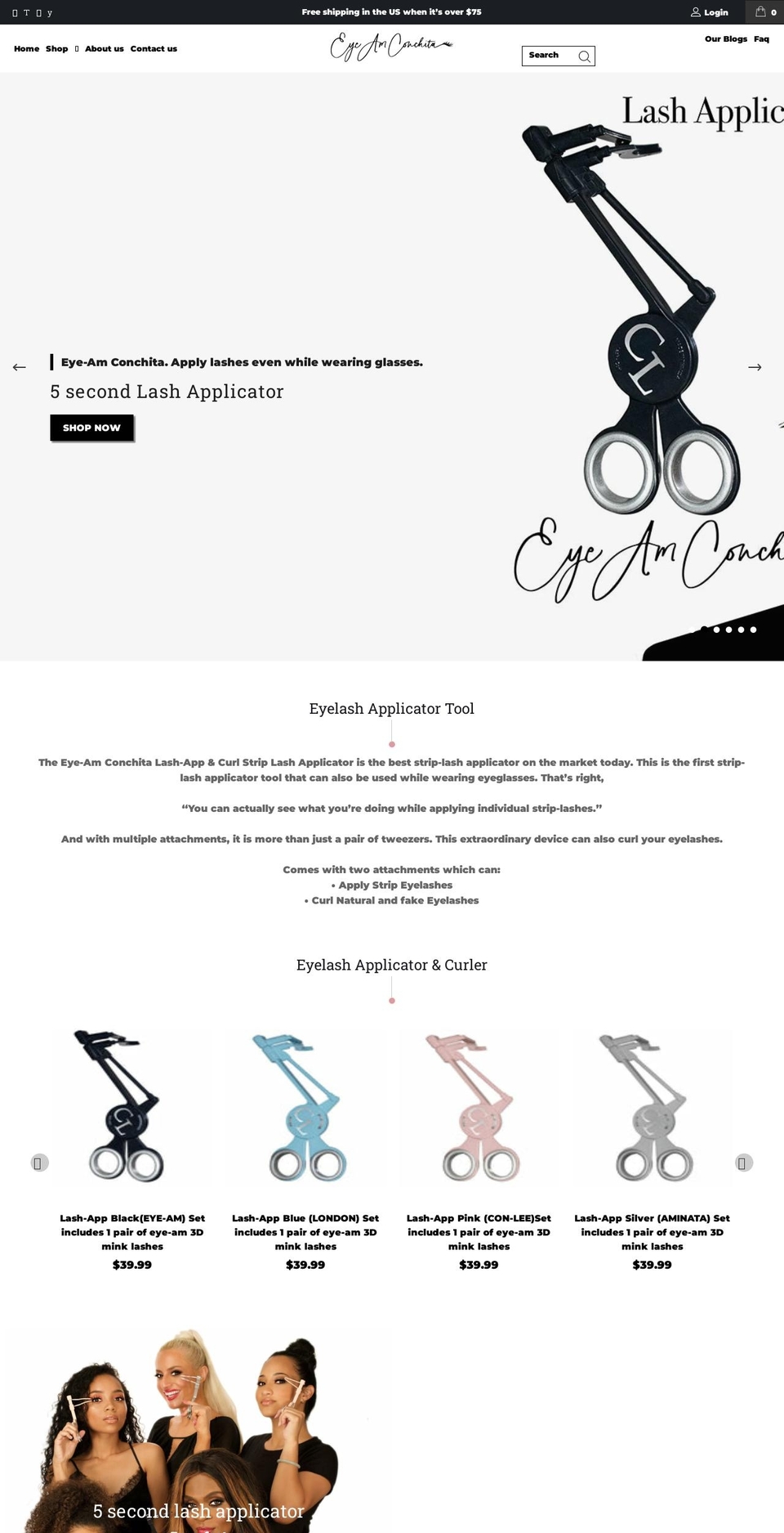 eyeamconchita.com shopify website screenshot