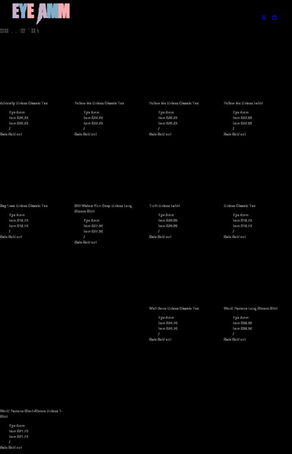 eyeamm.com shopify website screenshot