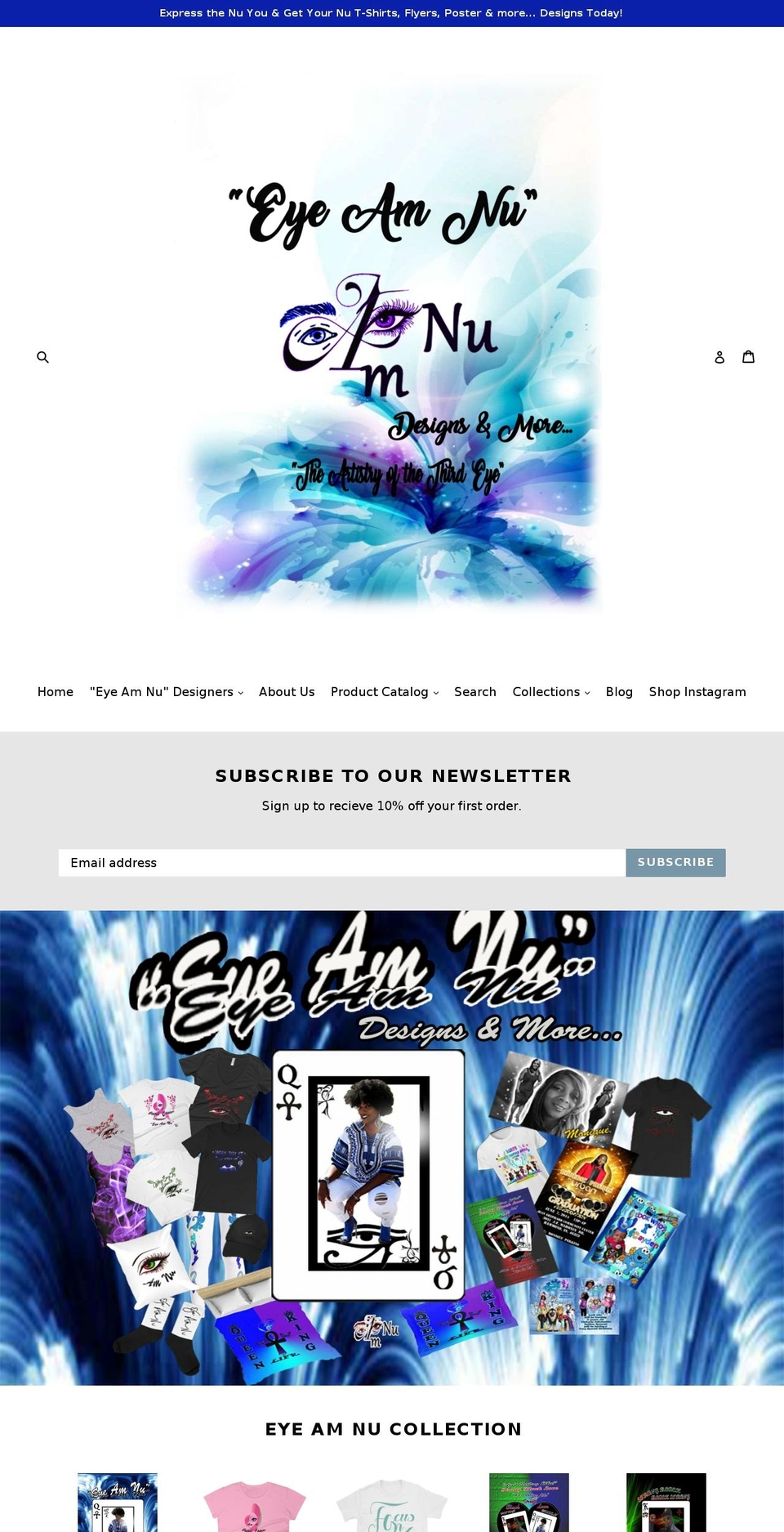 eyeamnu.com — Shopify storefront screenshot