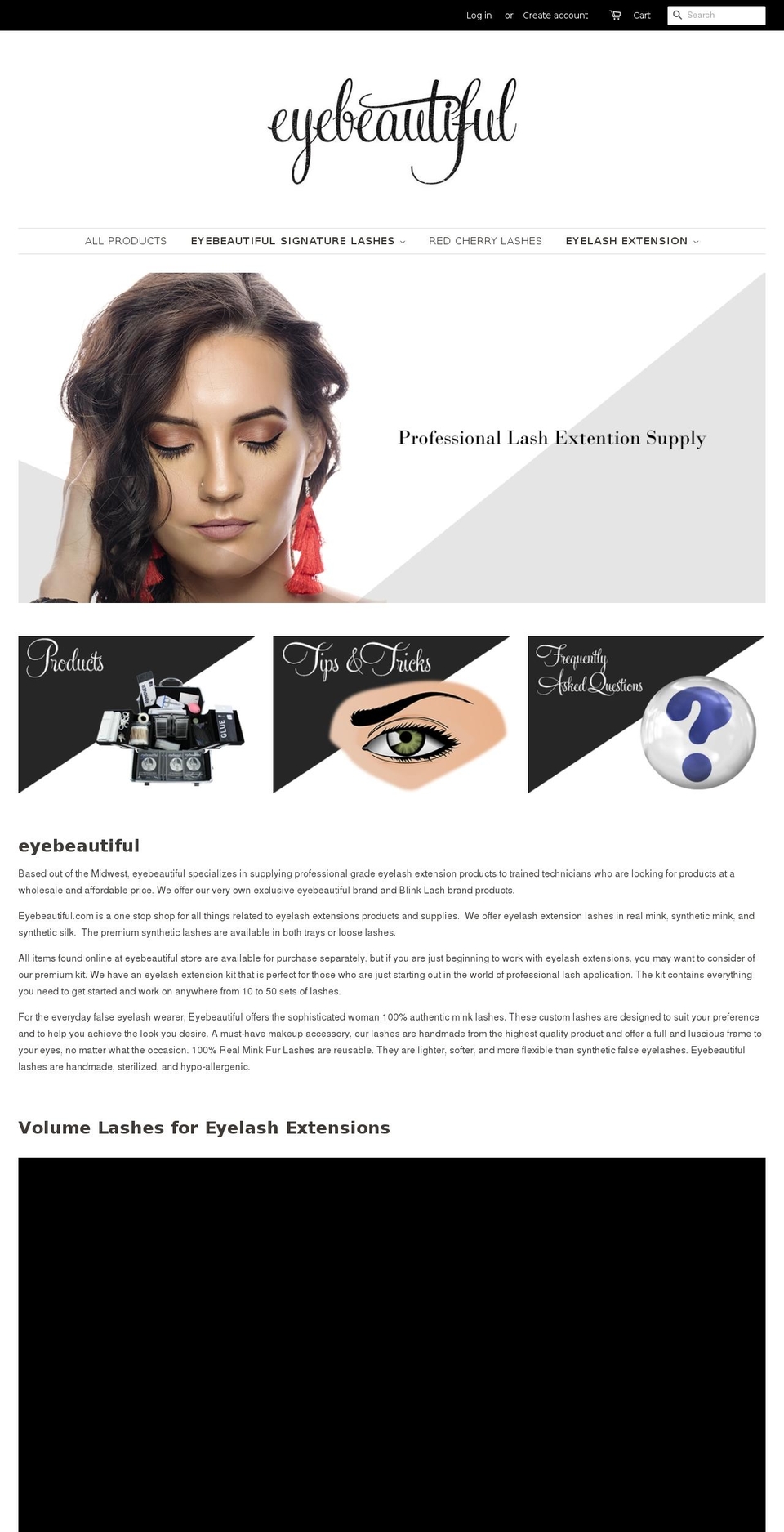 eyebeautiful.com — Shopify storefront screenshot