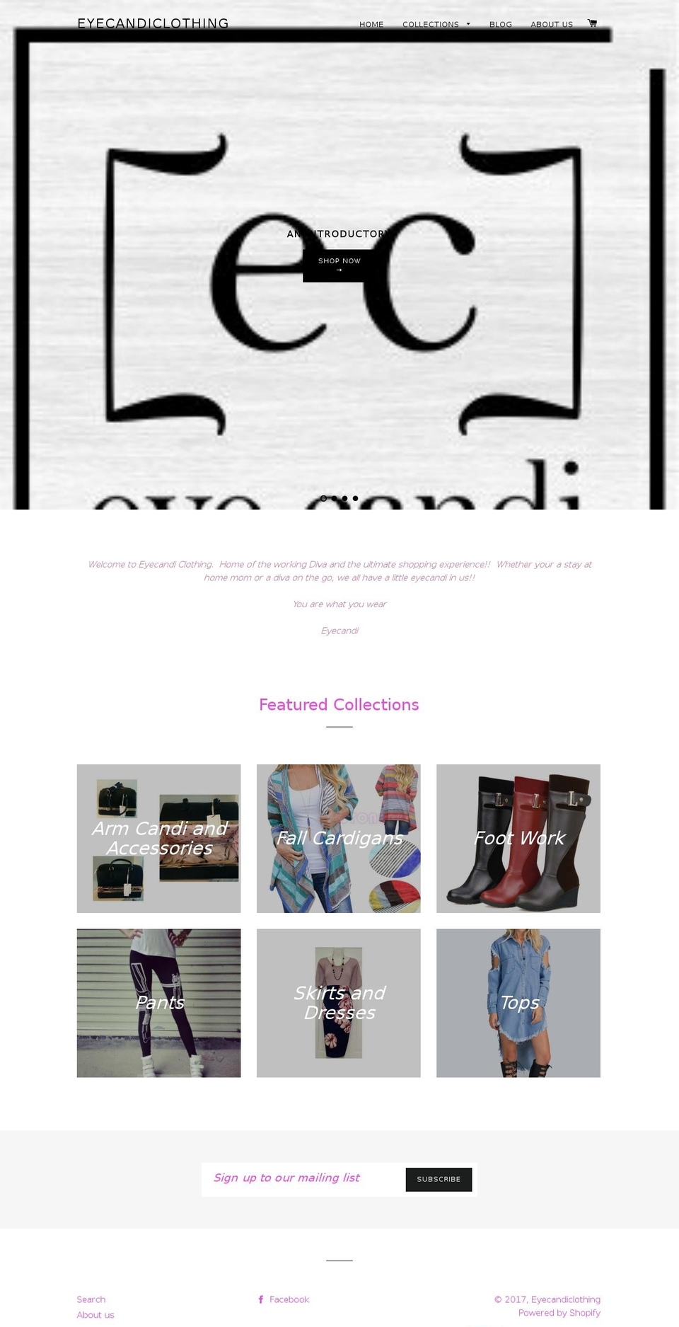 eyecandiclothing.com shopify website screenshot