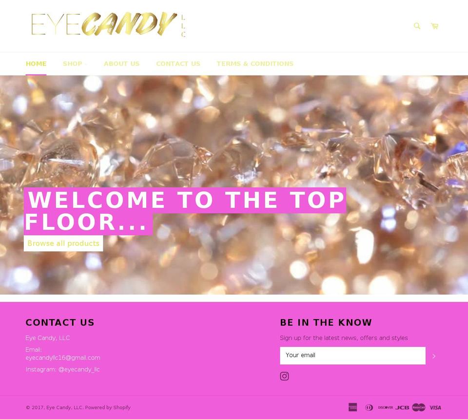 eyecandyllc.com shopify website screenshot