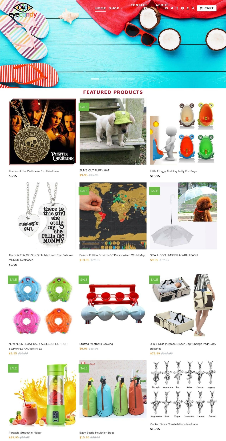 eyecandytrends.com — Shopify storefront screenshot