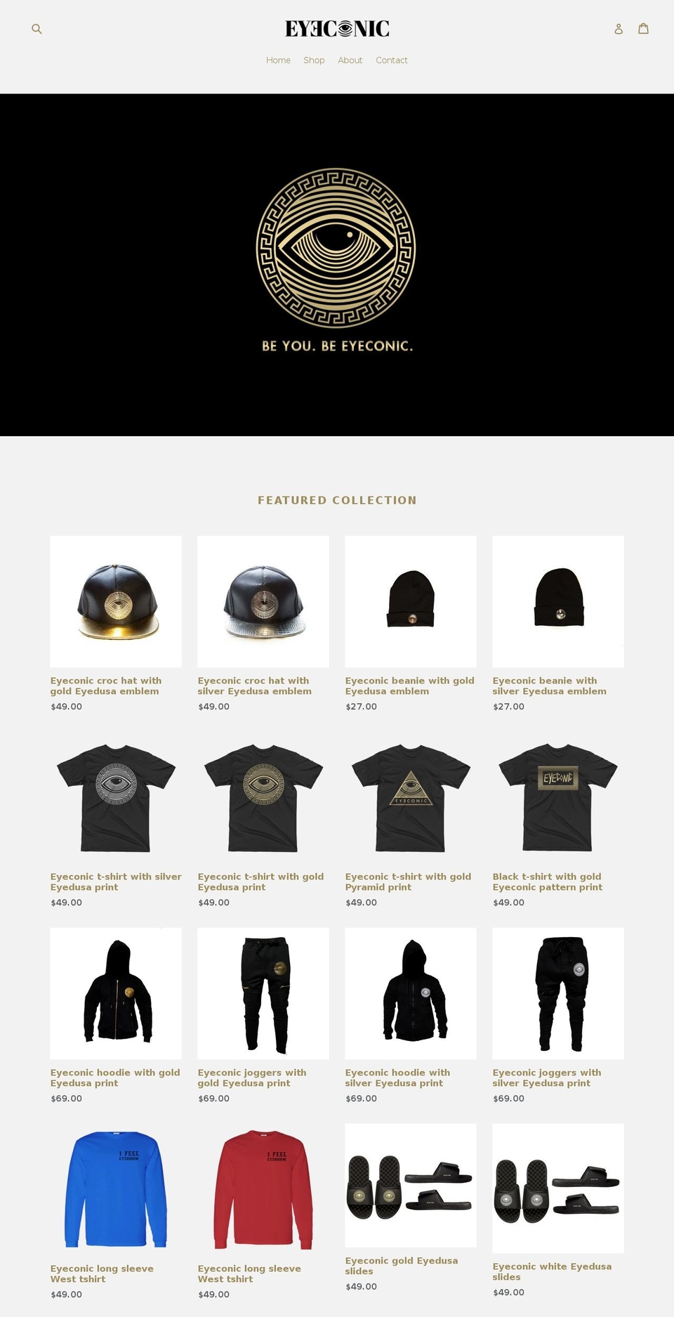 eyeconclothing.com shopify website screenshot