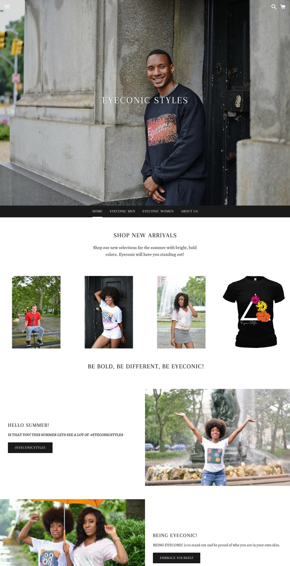 eyeconicstyles.com — Shopify storefront screenshot