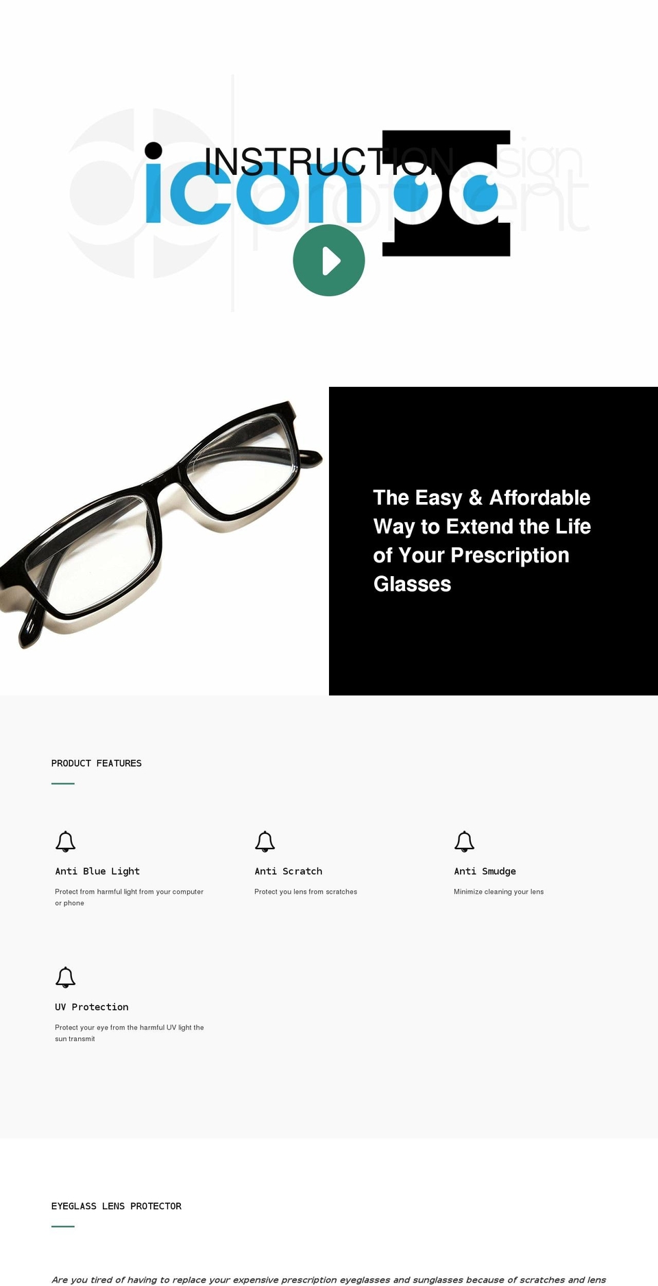 eyeconprotection.com shopify website screenshot