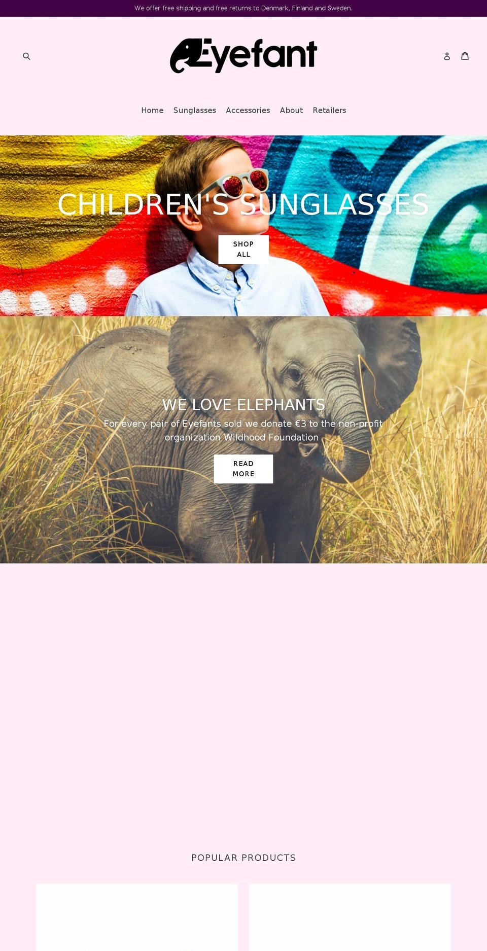 eyefant.com — Shopify storefront screenshot