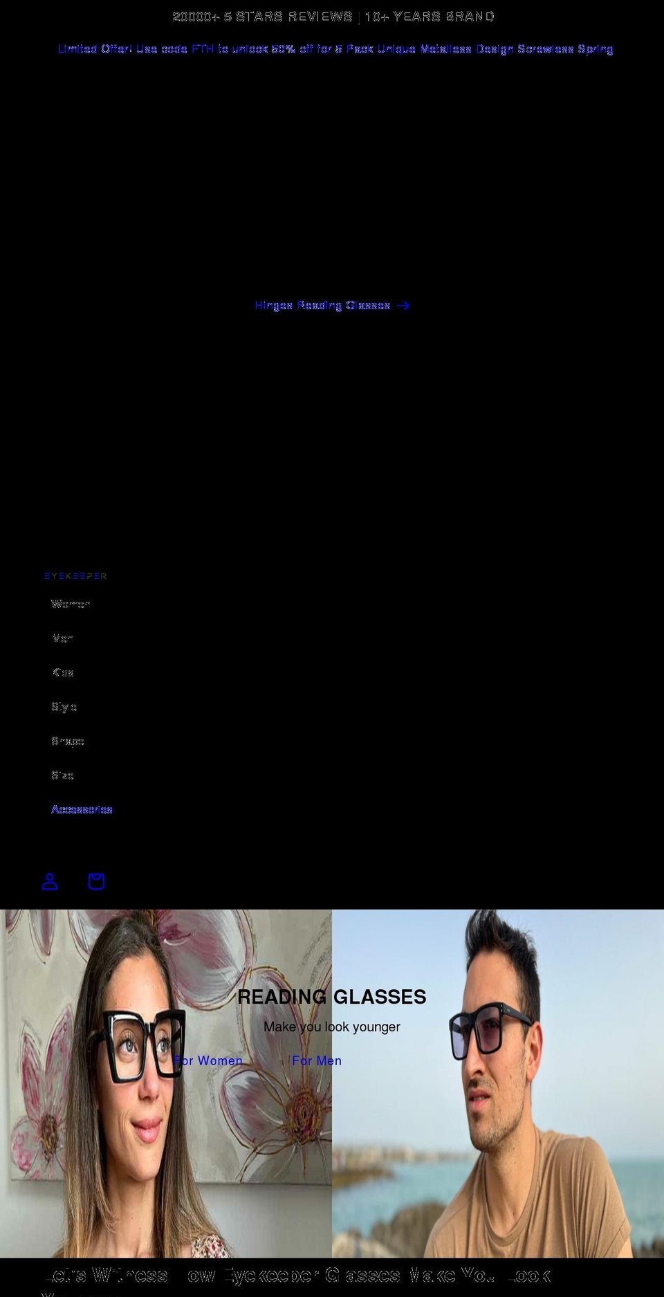 eyekeeper.com shopify website screenshot