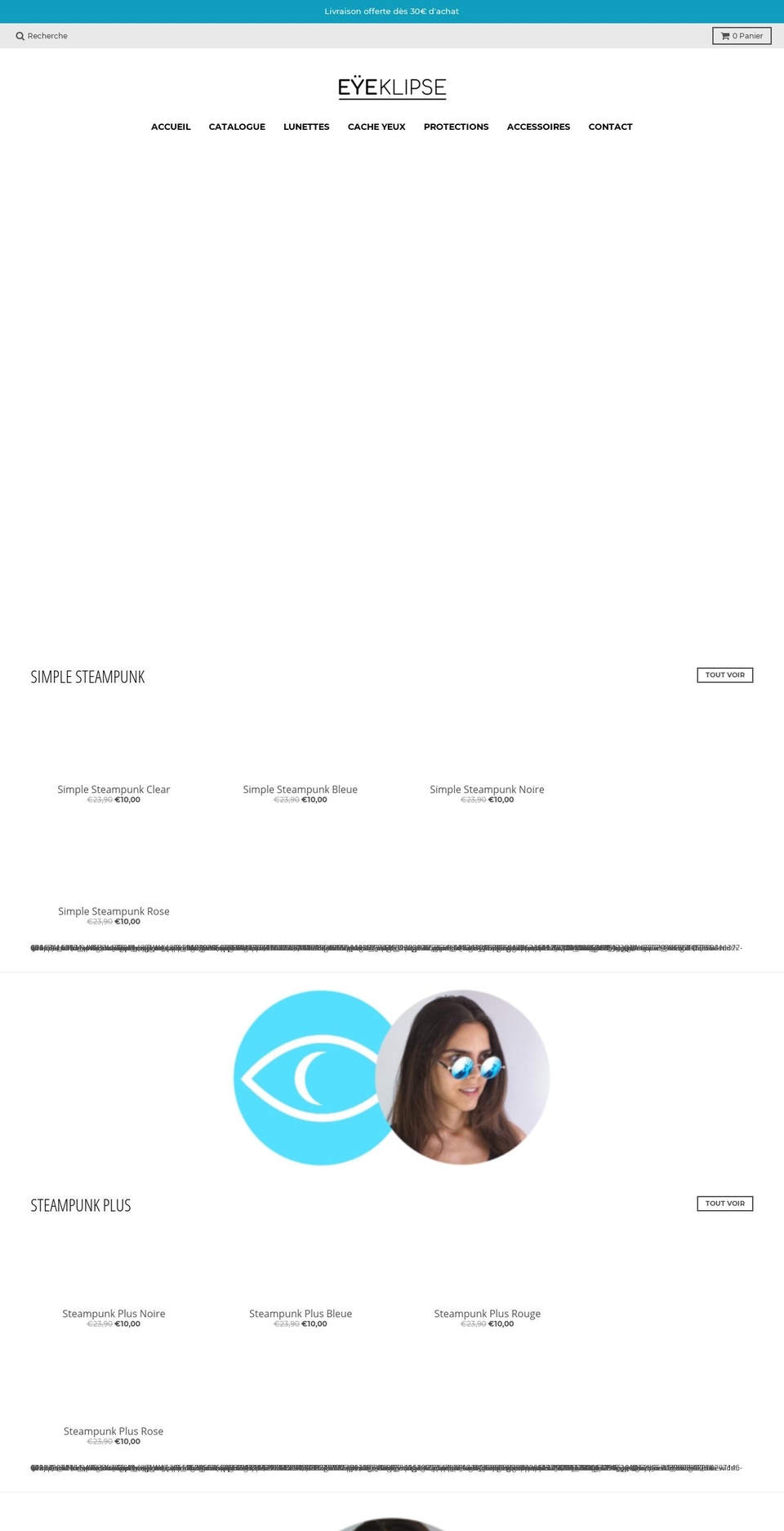 eyeklipse.com — Shopify storefront screenshot