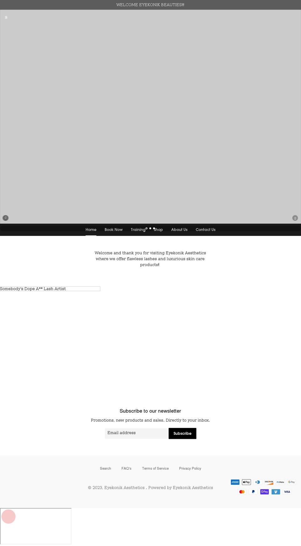 eyekonikaesthetics.com shopify website screenshot