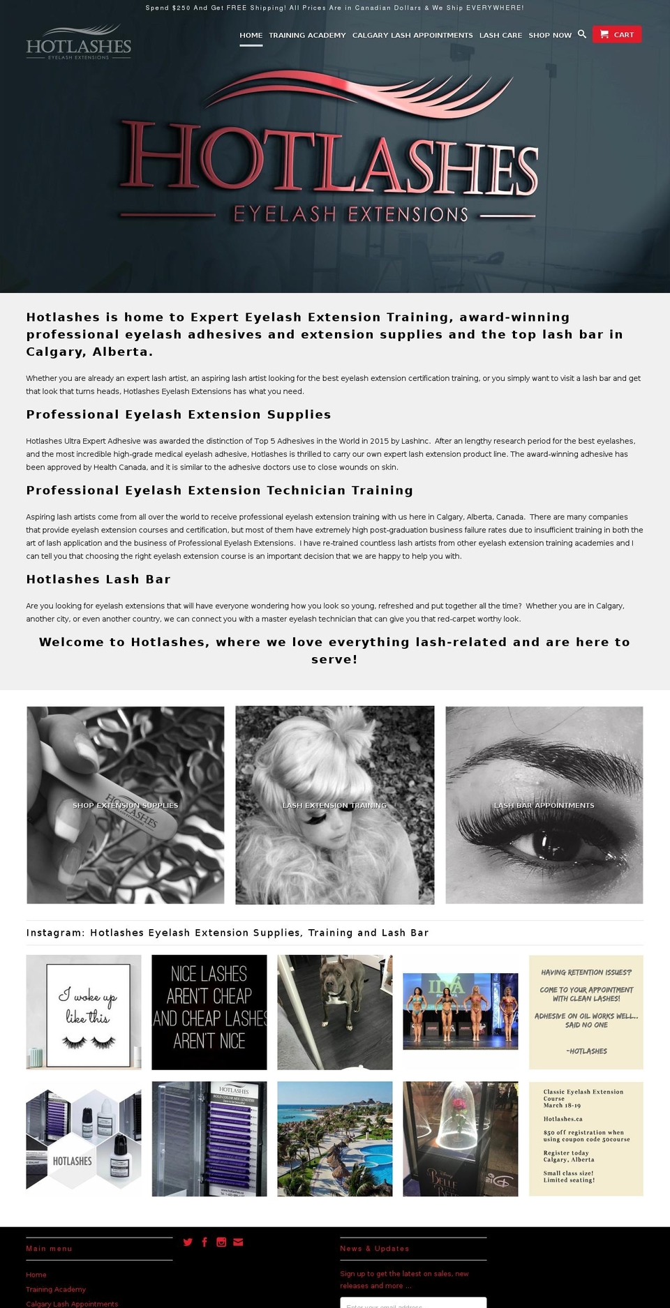 eyelash-extensions-canada.com shopify website screenshot