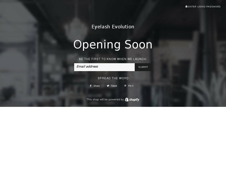 eyelashevolution.com shopify website screenshot